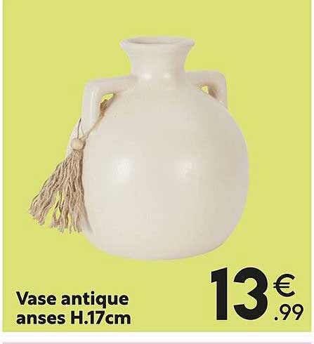 vase antique anses h. 17 cm