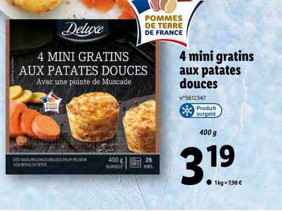 4 mini gratins aux patates douces deluxe