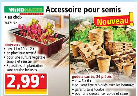 accessoire pour semis windhager