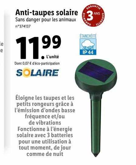 anti-taupes solaire