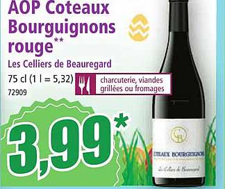 aop côteaux bourguignons rouge les celliers de beauregard