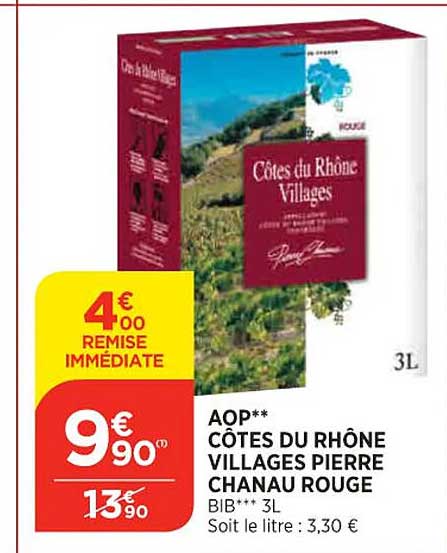 aop côtes du rhône villages pierre chanau rouge