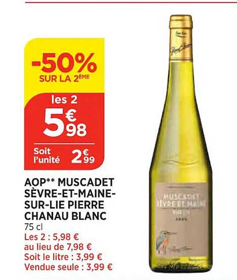 aop muscadet sèvre-et-maine-sur-lie pierre chanau blanc