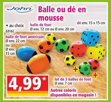 Balle Ou Dé En Mousse John