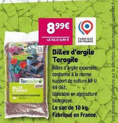 billes d'argile teragile
