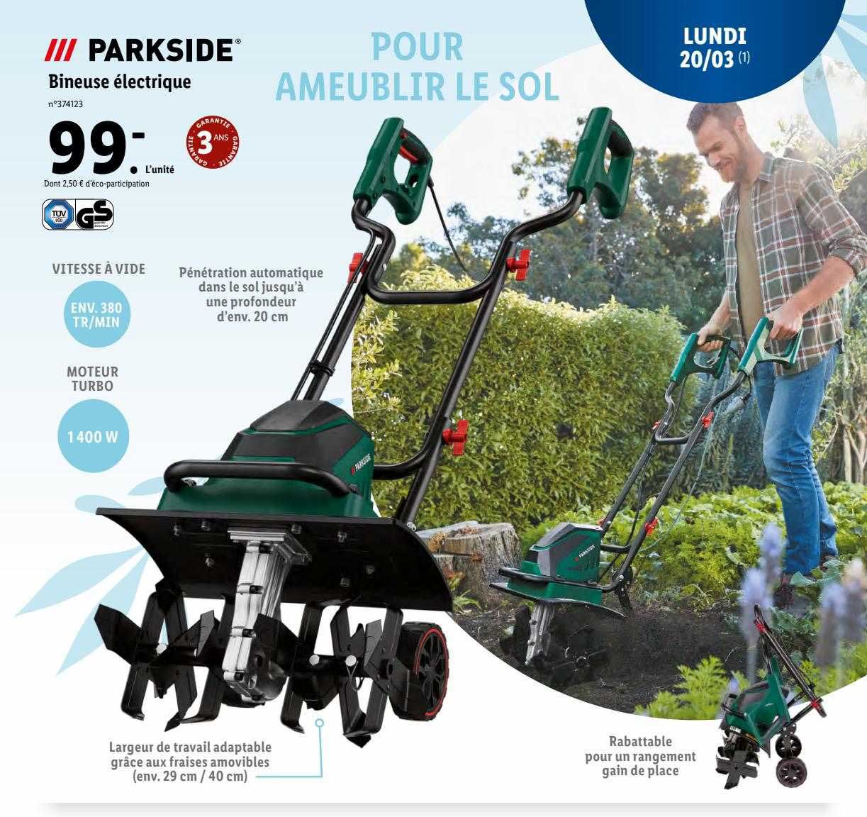 Bineuse électrique Parkside