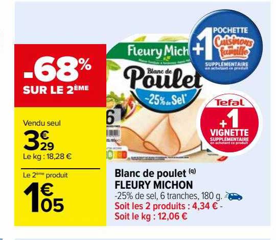 blanc de poulet fleury michon