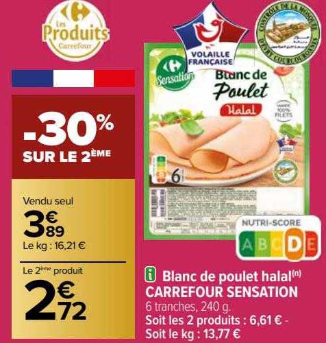 Blanc De Poulet Halal Carrefour Sensation