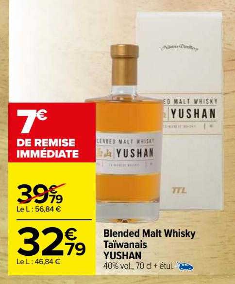 Blended Malt Whisky Taïwanais Yushan
