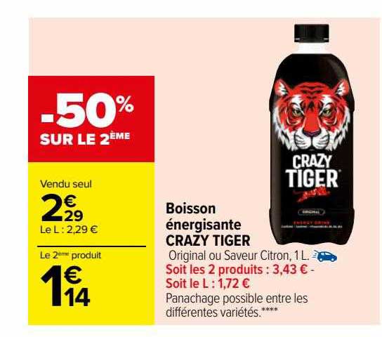 boisson énergisante crazy tiger
