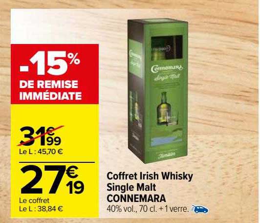 coffret irish whisky single malt connemara