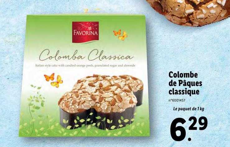 colombe de pâques classique favorina