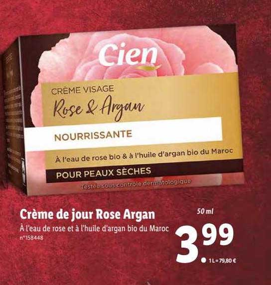 Crème De Jour Rose Argan Cien