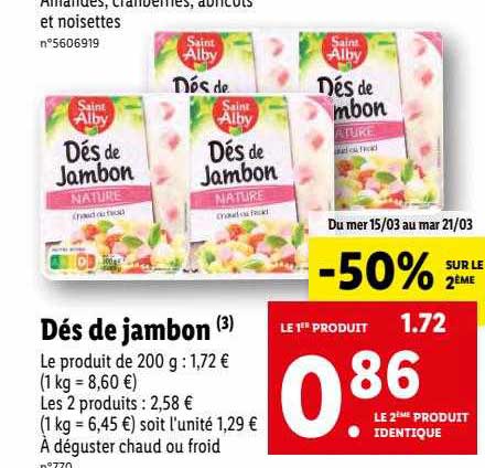 dés de jambon saint alby