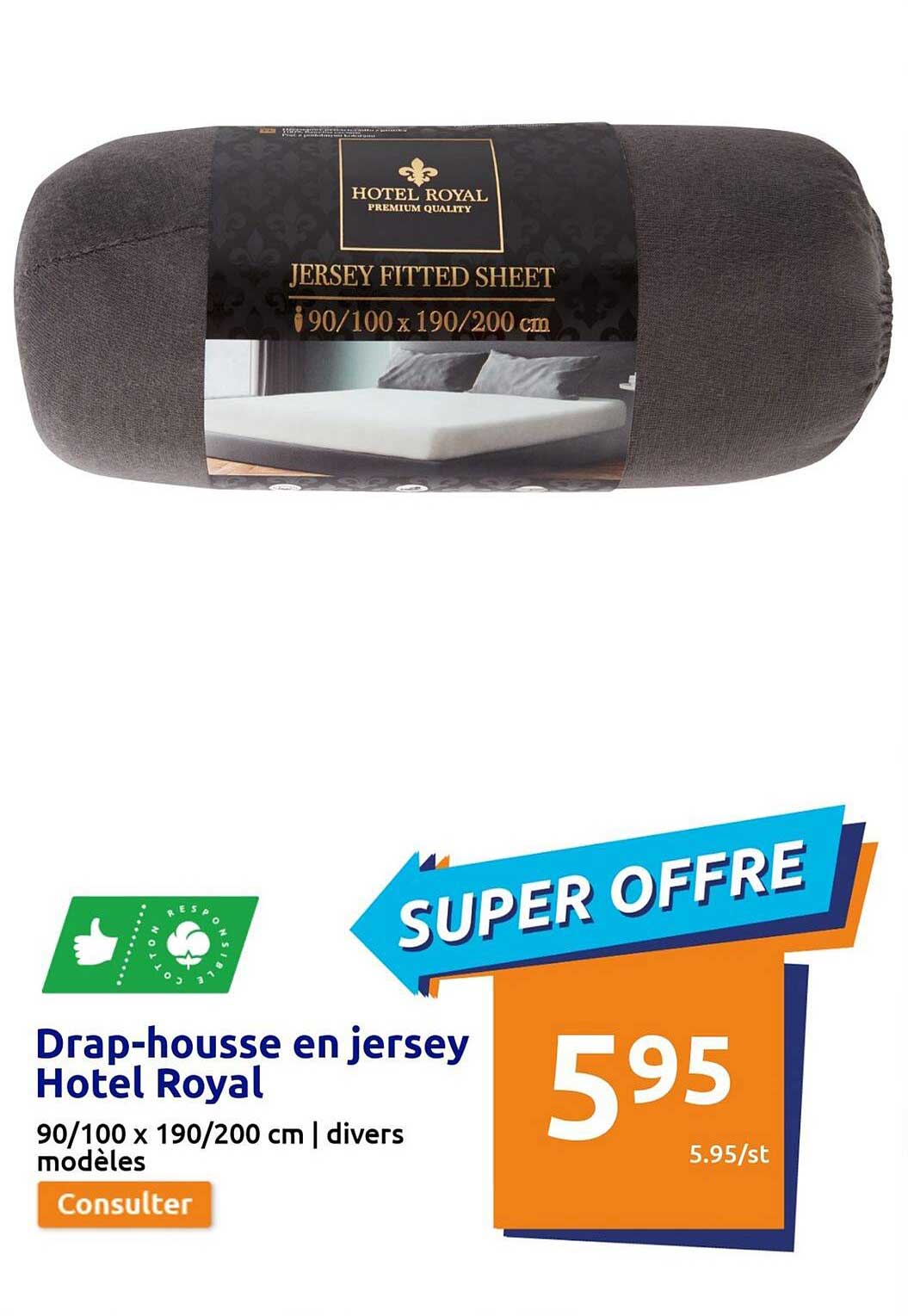 drap-housse en jersey hotel royal