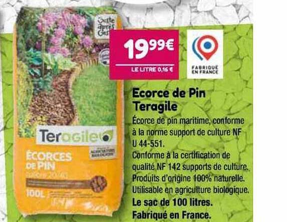 écorce de pin teragile