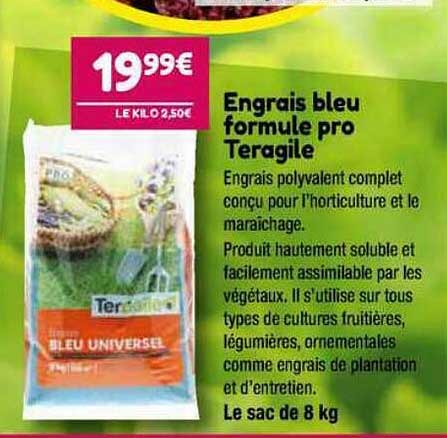 engrais bleu formule pro teragile