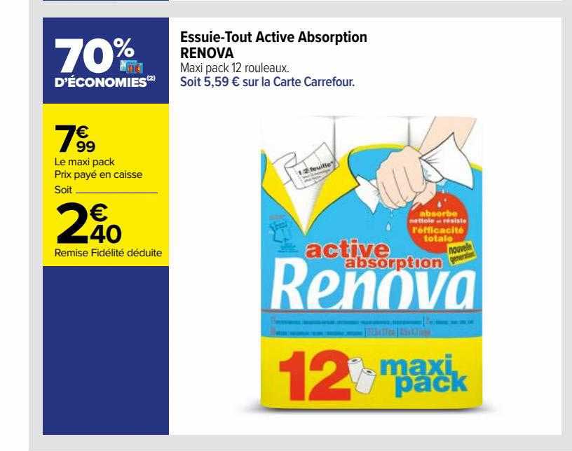 essuie-tout active absorption renova
