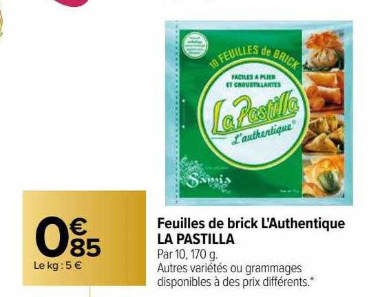 feuilles de brick l'authentique la pastilla