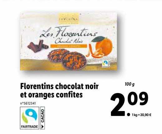 florentins chocolat noir et oranges confites favorina