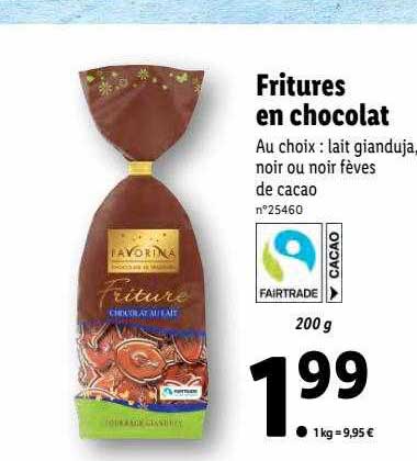 fritures en chocolat favorina