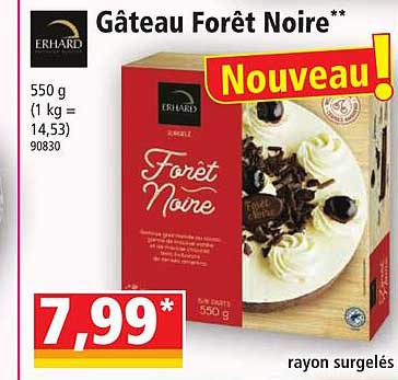 Gâteau Forêt Noire Erhard