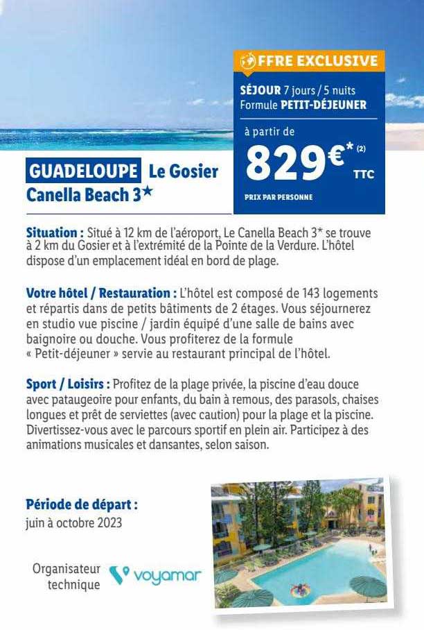 guadeloupe le gosier : canella beach 3*