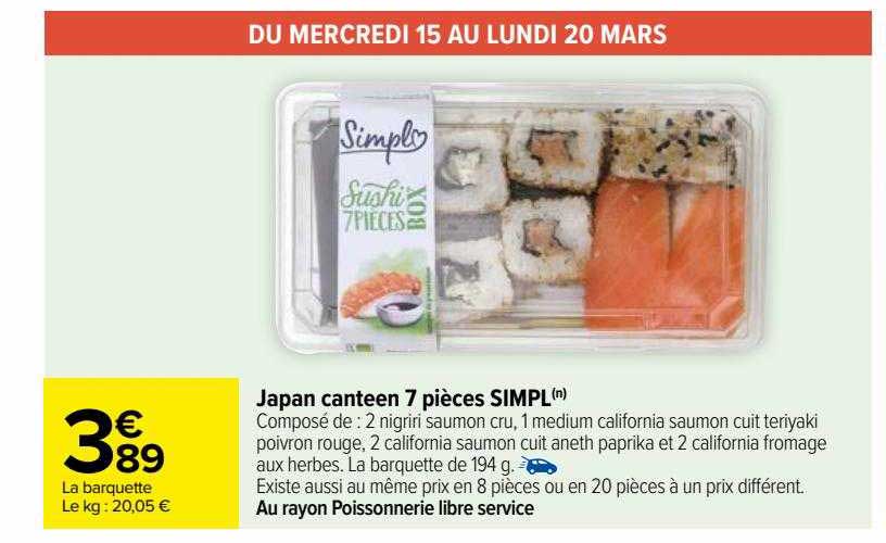 japan canteen 7 pièces simpl