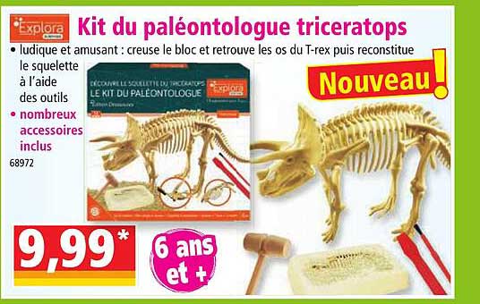 kit du paléontologue triceratops explora