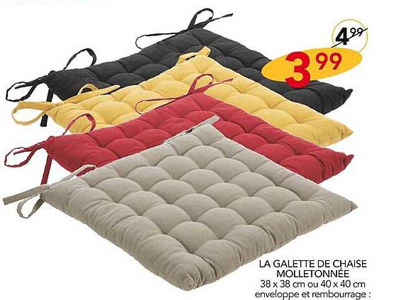 la galette de chaise molletonnée