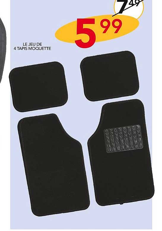 le jeu de 4 tapis moquette
