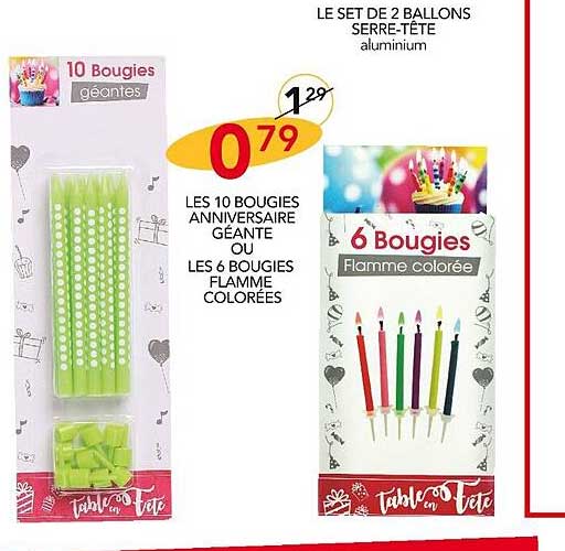 Le Set De 2 Ballons Serre-tête, Les 10 Bougies Anniversaire Géante Ou Les 6 Bougies Flamme Colorées