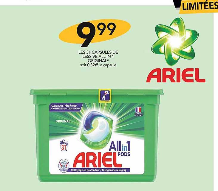 les 31 capsules de lessive all in 1 original