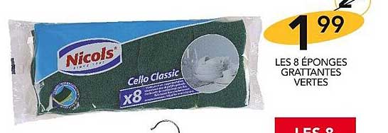 les 8 éponges grattantes vertes nicols