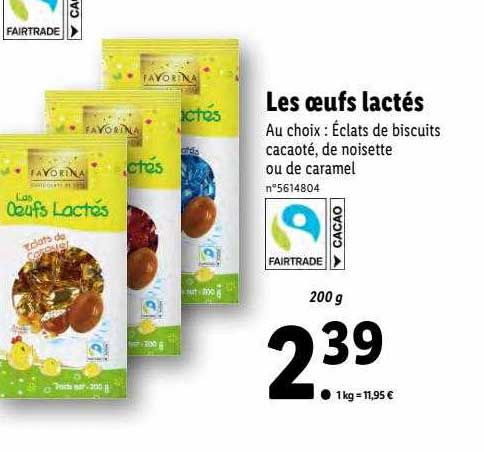 Les œufs Lactés Favorina