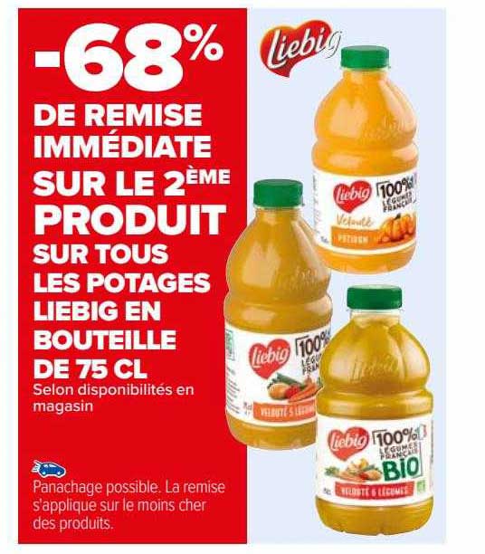 les potages liebig en bouteille de 75 cl