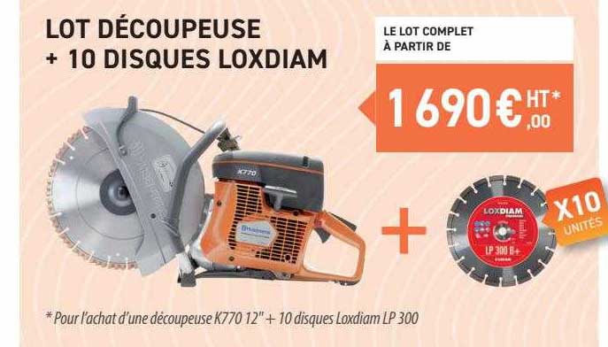 Lot Découpeuse + 10 Disques Loxdiam