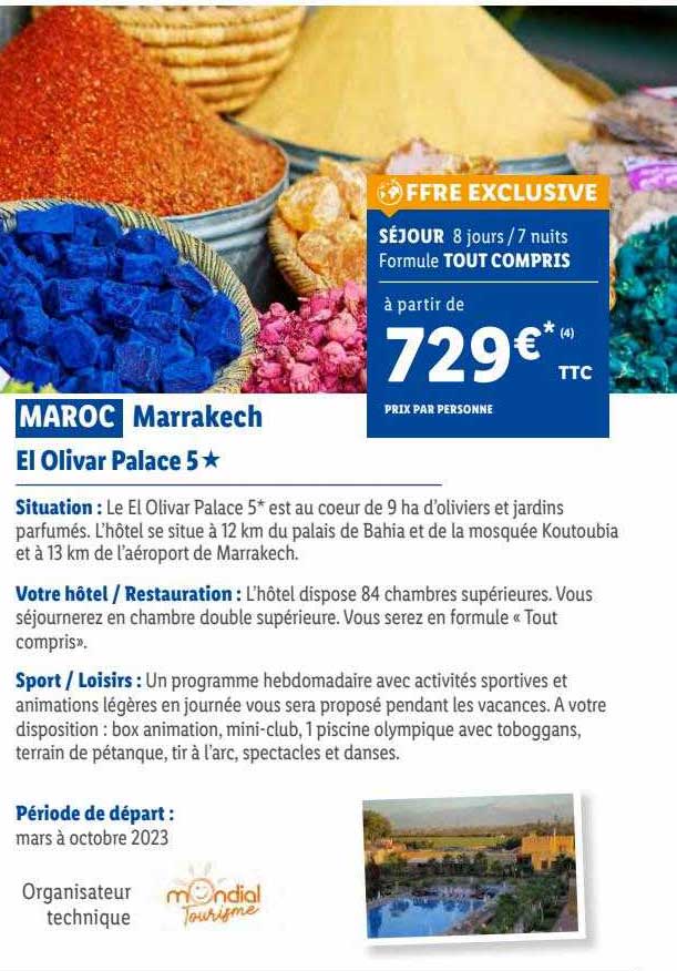 maroc marrakech : el olivar palace 5*