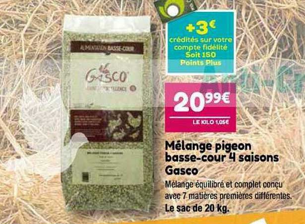 mélange pigeon basse-cour 4 saisons gasco