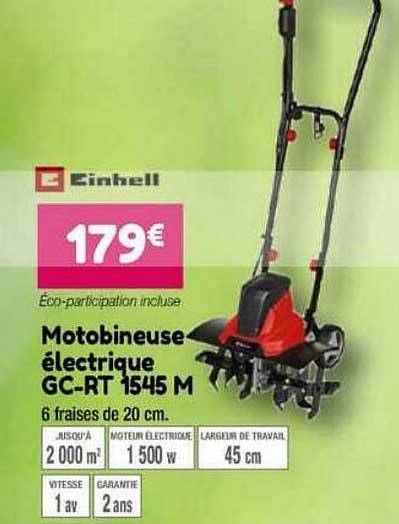 motobineuse électrique gc-rt 1545 m einhell