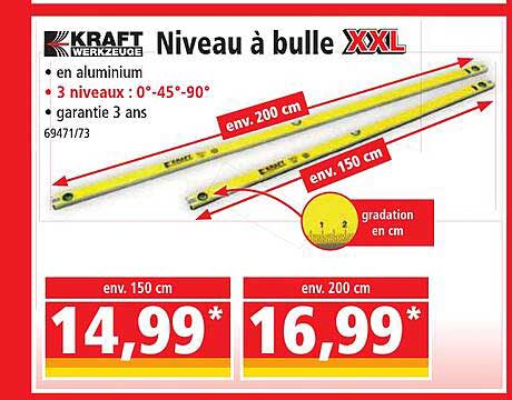 niveau à bulle xxl kraft werkzeuge