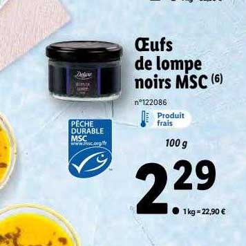 œufs de lompe noirs msc deluxe