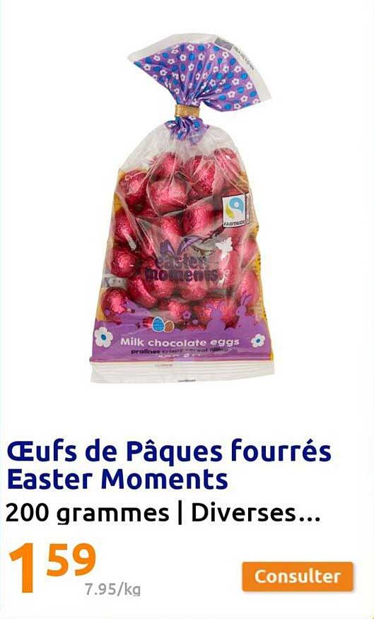 œufs de pâques fourrés easter moments