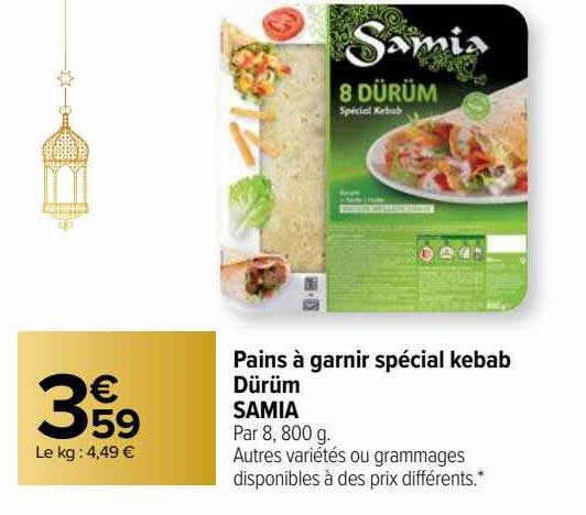 pains à garnir spécial kebak dürüm samia