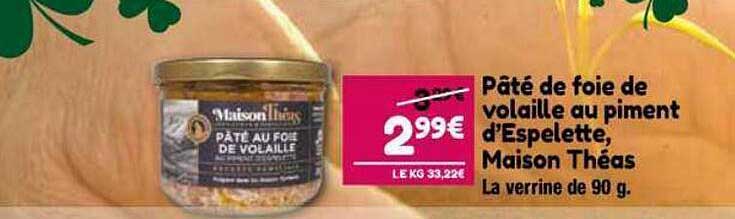 pâté de foie de volaille au piment d'espelette, maison théas