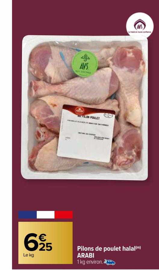 pilons de poulet halal arabi