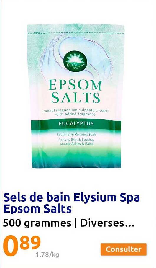 sels de bain elysium spa epsom salts