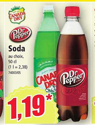 soda canada dry, dr pepper