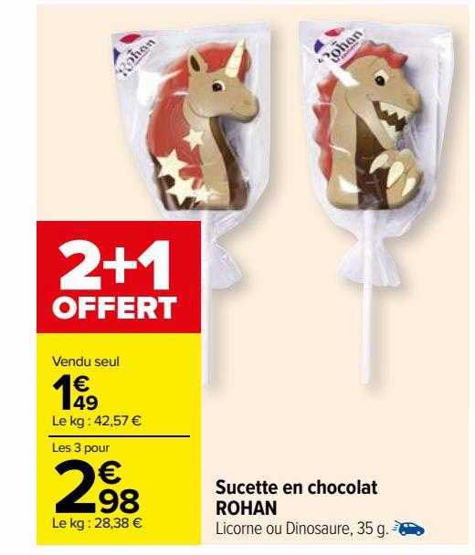 sucette en chocolat rohan