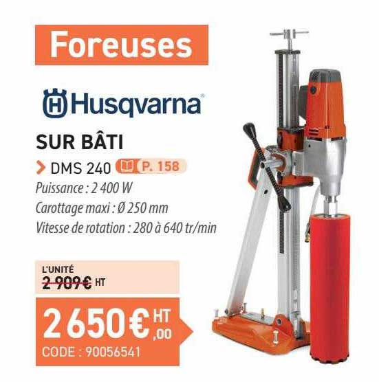 sur bâti husqvarna